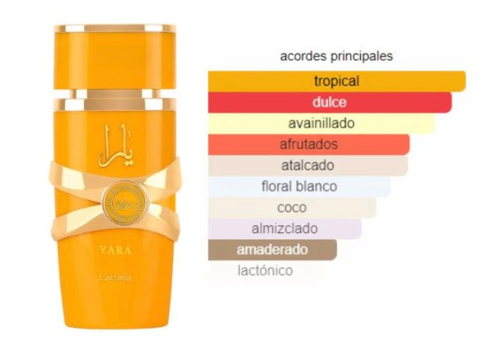 Yara Tous 100 ml Lattafa Perfumes mujer dulce Mujer tropical